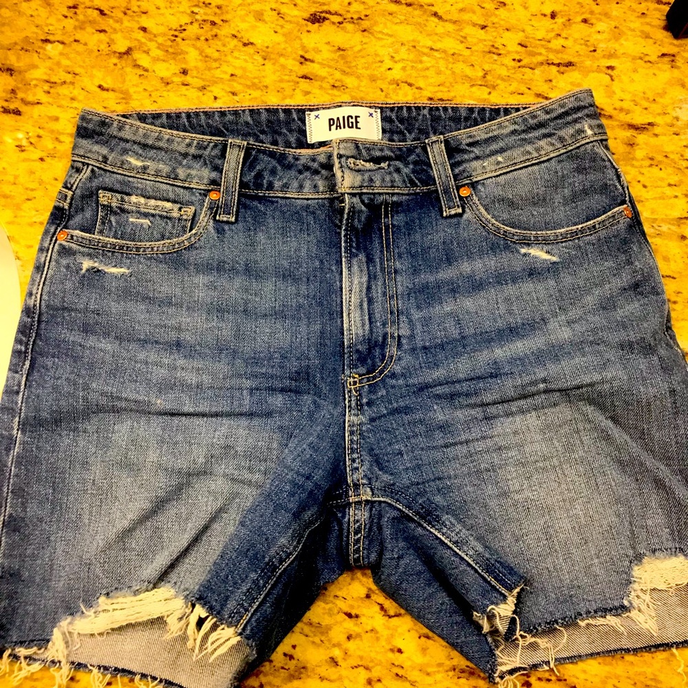 PAIGE Sarah Longline Short Raw Hem